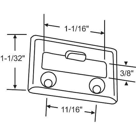 Strybuc Sash Lock Keeper Bright 50-642